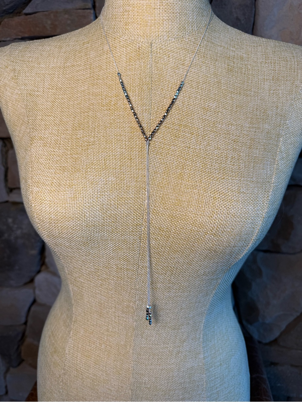 New🌟Free People-Delicate Silver-Tone Layered Y Lariat Necklace